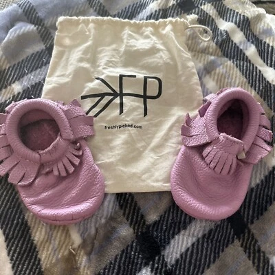 Детские мокасины Freshley из лаванды розоватой кожи размер 5 - Изображение 1 из 4