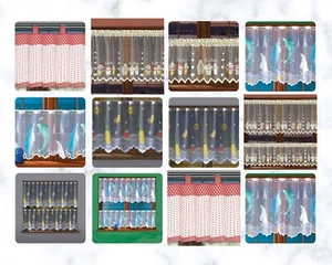 Novelty Cafe Net Curtain Sold By The Metre 20 in 26 in 28 in Drop - Picture 1 of 22