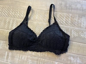 NEW Aerie Black Lace Bra Women's Size XL Extra Large Padded, Adjustable Straps - Picture 1 of 10