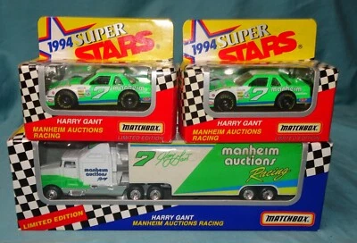 LOT 1 Transporters & 2 car # 7 Geoff Bodine Matchbox 1994 Super Stars Series II - Image 1 of 4