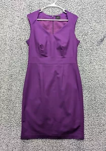 Banana Republic Pencil Dress Womens 10 Midi Sleeveless V Neck Cocktail Purple - Picture 1 of 12