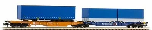HOBBYTRAIN VAGÓN DOBLE PORTACONTENEDORES " LKW WALTER " REF H23752 - Photo 1/1