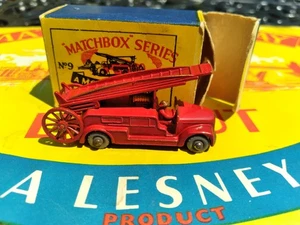 1957 Issue 9B Matchbox Moko Lesney Dennis Fire Escape Front Bumper cast #9 GPWLS - Picture 1 of 8