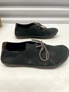 Clarks Janey Mae Womens US 9.5 M Casual Shoe Black Nubuck Leather Lace Up - Picture 1 of 15
