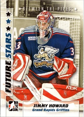 2007-08 IN THE GAME BETWEEN THE PIPES #20 JIMMY HOWARD DETROIT RED WINGS - Image 1 of 2