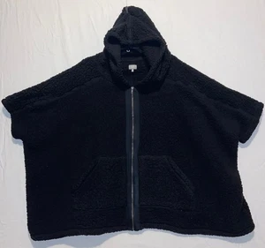 True Craft Damen L Kurzarm Fleece Full Zip Oversized Jacke Farbe Schwarz - Bild 1 von 8