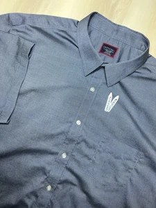 Camisa UNTUCKit Petrus SS-WF para hombre talla 3XL azul manga corta abotonada sin arrugas - Imagen 1 de 8
