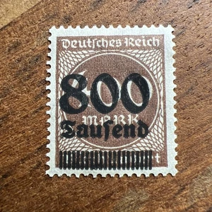 Dt. Reich 800 Tausend Inflation 1923** Doppelaufdruck Michel 303 DD - Bild 1 von 2