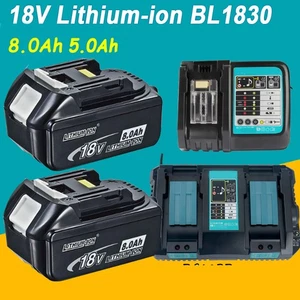 Batteria originale 8,0Ah 5Ah PER MAKITA BL1860B 18V LXT Li-Ion BL1830 1850 caricatore - Foto 1 di 21
