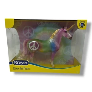 Breyer Keep the Peace Unicorn Freedon Series Rainbow Horse scala 1:12 NUOVO - Foto 1 di 8