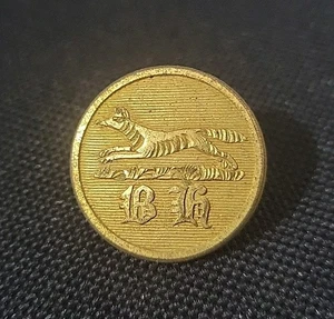 Antiker Badsworth Jagd Knopf Firmin & Sons London Foxhound Messing um 1900 - Bild 1 von 8