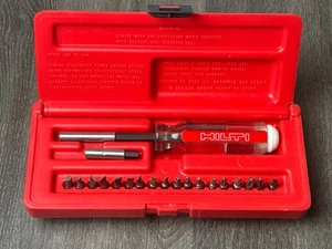 Hilti Magnetic Screwdriver Set w/18 Bits In Box Complete Set - Picture 1 of 3