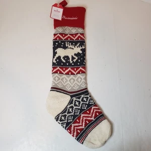 Medias Pottery Barn Kids Natural Fair Isle monograma Navidad alce vacaciones - Imagen 1 de 15