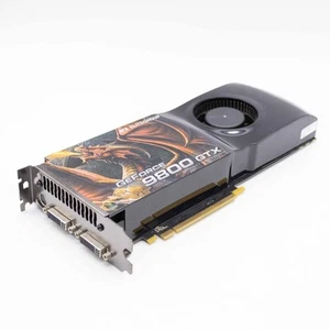ECS NVIDIA GEFORCE 9800 GTX 512MB Video Card Gaming SLI 2 X DVI + HDTV PC - Picture 1 of 2