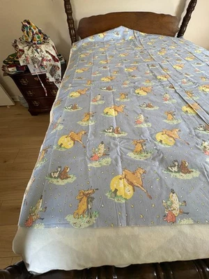 Vint. Laura Ashley English Country Print Hey Diddle Diddle Nursery Rhyme per yd. - Image 1 of 4