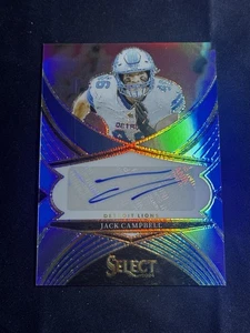 2024 Panini Select Jack Campbell Select Signatures Silver Prizm Auto - Lions - Picture 1 of 2