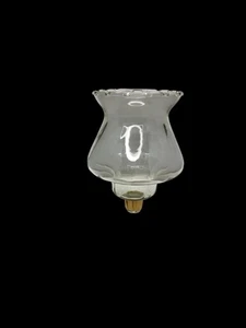 Vintage Homco Clear Glass Swirl Pattern Textured Rim Sconce Candle Holder - Picture 1 of 5
