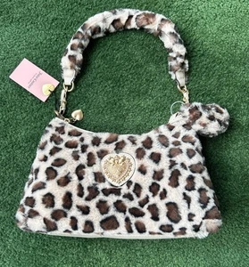 Juicy Couture Snow Leopard Print Love Furry Friends Hobo Fell Schultertasche Viral - Bild 1 von 11