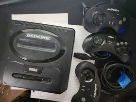 Sega Genesis 2 with 3 controllers. no chords. 