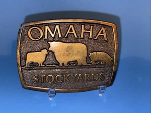 OMAHA STOCKYARDS NE NEBRASKA 1978 GÜRTELSCHNALLE Second EDITION ADEZY DENVER RARE - Bild 1 von 6