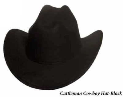 Cowboy Hat - 2 colors Thick Felt Western Yellowstone Adult Unisex - Image 1 of 3