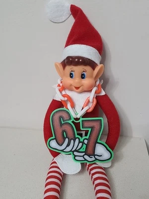 Elf on a Shelf accessory six Seven 67 necklace Brainrot naughty elf 6 7  - Image 1 of 4