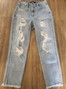 Hollister Jeans Damen Curvy Ultra High Rise Mom Vintage Stretch Ripped 5S 27/25 - Bild 1 von 5