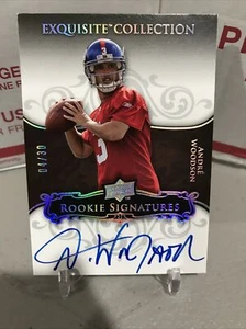 2008 Exquisite Rookie Signatures Andre Woodson Auto! /30! RC Giants Rare - Picture 1 of 2