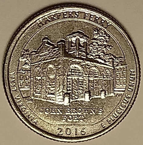 2016P ATB Quarter Harpers Ferry Major Struck Thru Grease Mint Error Coin Cover