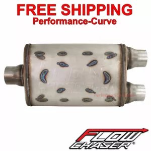 Flow Chaser Performance Exhaust Muffler SS 2.5" IN \ Dual 2.25" Out - 925422 - Picture 1 of 2
