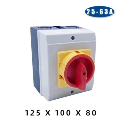 Rotary Isolator Switch ON-OFF Locking Fixed Padlock Waterproof Two Position 690V - image 1 of 4