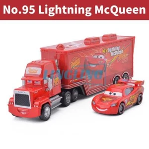 Lot de 2 voitures Disney Pixar n°95 Lightening Mcqueen & Mack Truck Toys voiture - Imagen 1 de 26