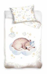 Baby Forest Deer Cotton Quilt Cover Set for Cot or Toddler Bed - Picture 1 of 2