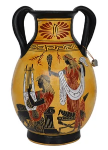 Goddess Aphrodite - Apollo - Artemis Diana Goddess of Animals Amphora Vase - Picture 1 of 3