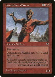 Magic MTG Tradingcard Tempest 1997 Sandstone Warrior - Imagen 1 de 1