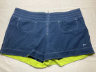 Nike Shorts Womens XL 16-18 Navy Blue Zip  Active
