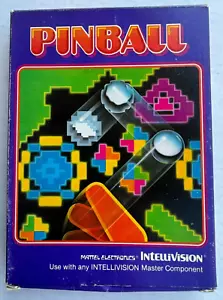 Pinball 1982 Mattel Electronics Intellivision Cartridge, Manual & Overlays w Box - Picture 1 of 3
