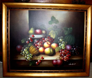 Ölgemälde handgemalt mit Signierung, Leinwand mit Rahmen, fast neu - Bild 1 von 5