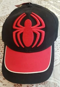 VINTAGE MARVEL SPIDERMAN HAT 2003 Black/red CHILDRENS ONE SIZE NEW WITH TAGS - Picture 1 of 10