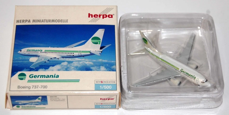 HERPA WINGS 506796-BOEING 737-700 GERMANIA- 1/ - Immagine 1 di 1