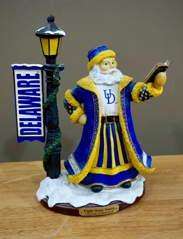 "Fight Song Santa" University of Delaware Figurine, Fifth in Limited Series Cover