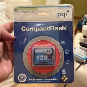 PQI CompactFlash Compact Flash Memory 128MB Model AC48-1280R01F2 New - Picture 1 of 2
