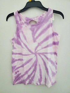 CAT & JACK  Purple Tie Dye Keyhole Back Tank Girls Size XXL (18) - Picture 1 of 4