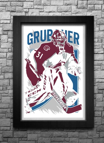 PHILIPP GRUBAUER art print/poster COLORADO AVALANCHE FREE S&H! JERSEY Cover