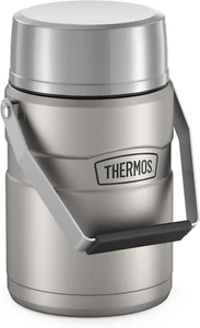 THERMOS Stainless King Vacuum-Insulated Food Jar with 2 Storage Container Insert - Picture 1 of 12