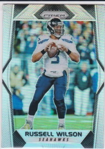 Tarjeta de fútbol americano Russell Wilson Seattle Seahawks PLATA $$ VARIACIÓN PRIZMS ¡RARA! - Imagen 1 de 2