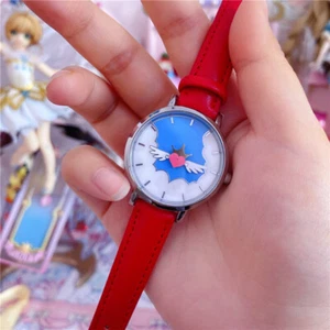 Anime Card Captor Sakura Tsukishiro Yukito Red Wrist Watch Heart Wing Watch Gift - Picture 1 of 9