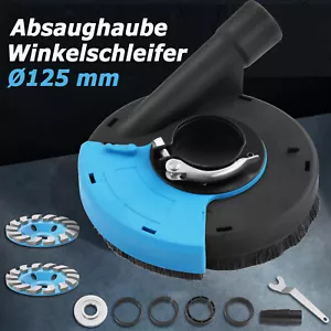 Absaughaube für Winkelschleifer 2x Diamantschleiftopf 125 Beton Turbo Segment - Bild 1 von 12