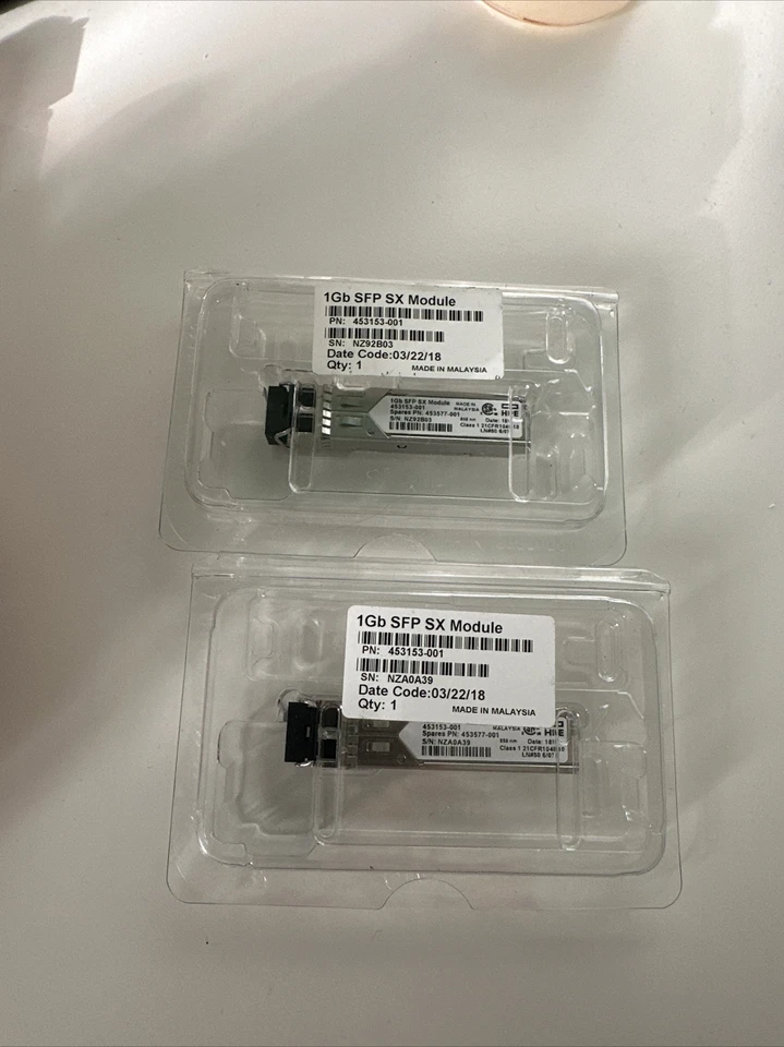ARUBA HPE HP J4858D X121 1GB SFP LC-Connector  SX Transceiver Original Genuine - Immagine 1 di 1