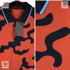 Polo de golf G/Fore para hombre elástico de poliéster ⛳️ M MEDIANO ⛳️ ROJO azul marino camuflaje Manolo - Imagen 1 de 6